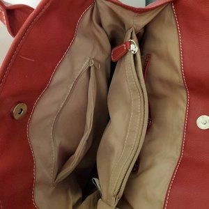 Nine West Red Leather Satchel purse